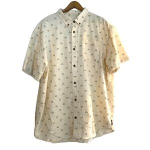 Prana organic cotton Hawaii shirt palm tree casual summer